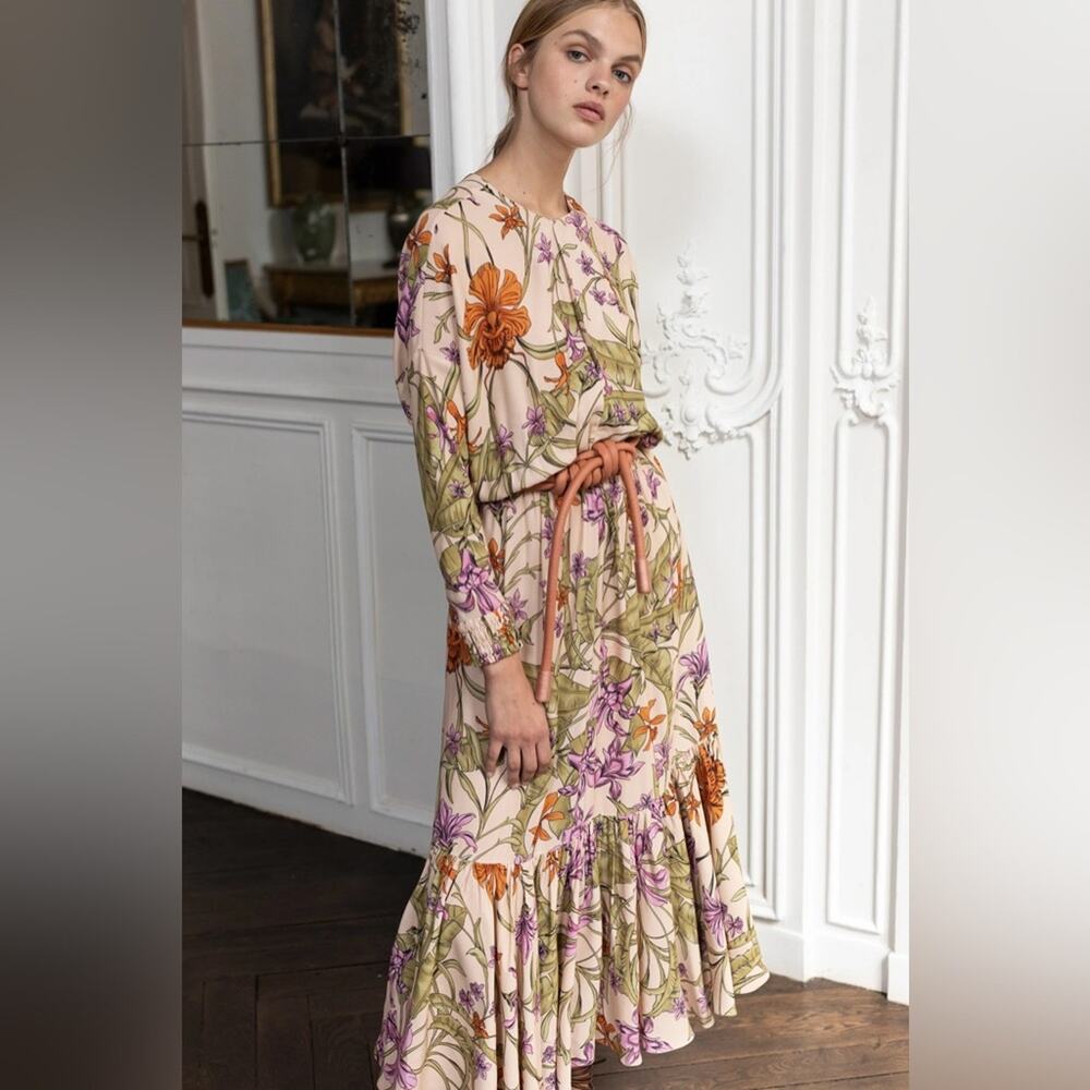 JOHANNA ORTIZ NWT Chosen Elements Ruffle-Hem Jersey Dress 2